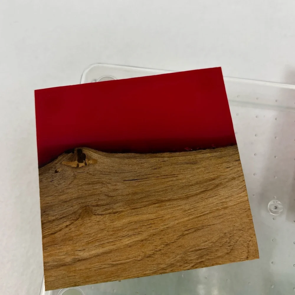 Christmas Resin & Wood Coaster Set of 4 — ‎ Holiday Home Decor Perfect gift